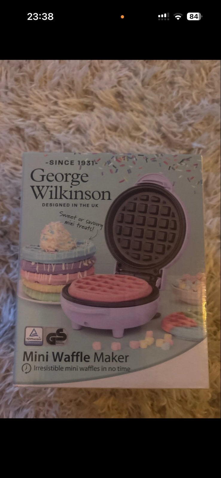 George Wilkinson Mini Wafelijzer - Nieuw in verpakking, Witgoed en Apparatuur, Wafelijzers, Ophalen of Verzenden, Nieuw