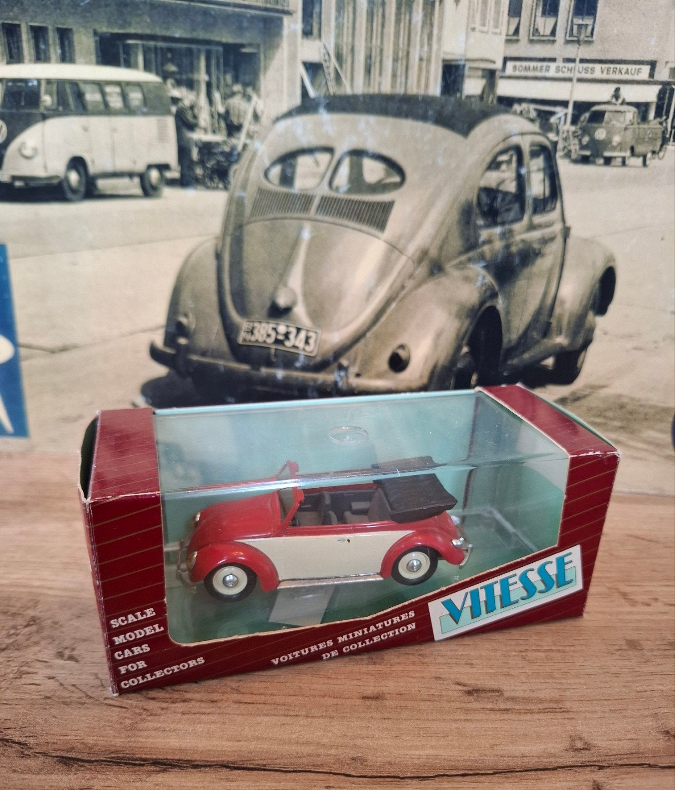 Vitesse Volkswagen Kever Cabriolet Schaal 1:43, Ophalen of Verzenden, Nieuw, Auto