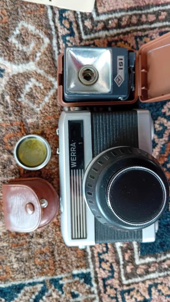WERRA analoge camera met toebehoren en lederen tas, Audio, Tv en Foto, Fotocamera's Analoog, Ophalen, Compact, Overige Merken