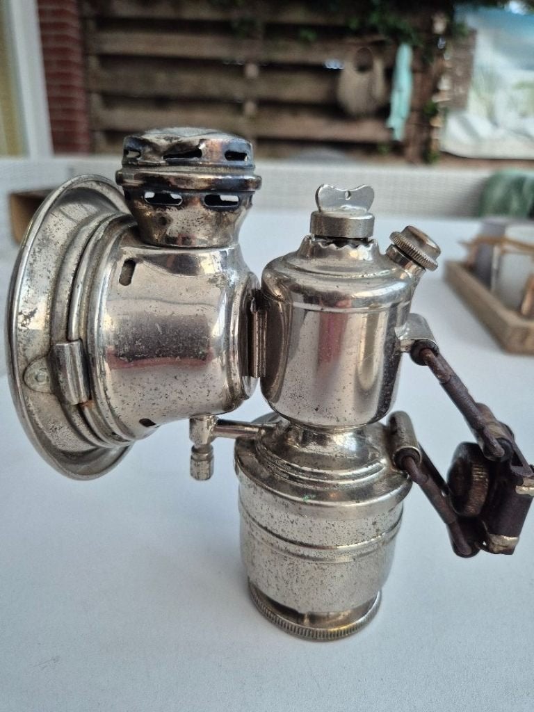 Antieke carbidlamp - Powell & Hanmer "Panther" ca. 1910-1920, Ophalen of Verzenden