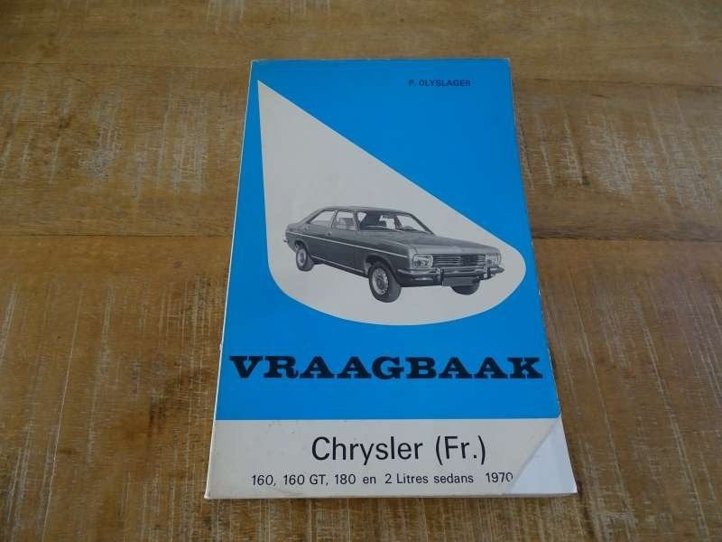 Chrysler 160-160GT-180-2000 Vraagbaak Werkplaatshandboek, Verzenden, Gelezen, Overige merken