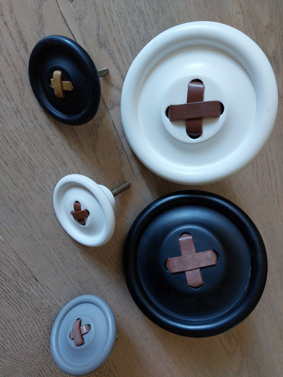 5 Knoop kapstokhaken, diverse maten en kleuren, zgan, Ophalen of Verzenden