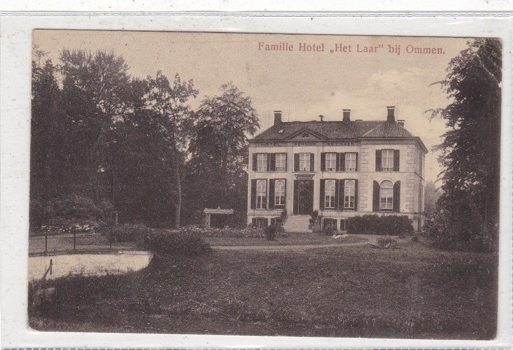 Ommen-Familie Hotel Het Laar 1916, Ophalen of Verzenden, Voor 1920, Gelopen, Overijssel