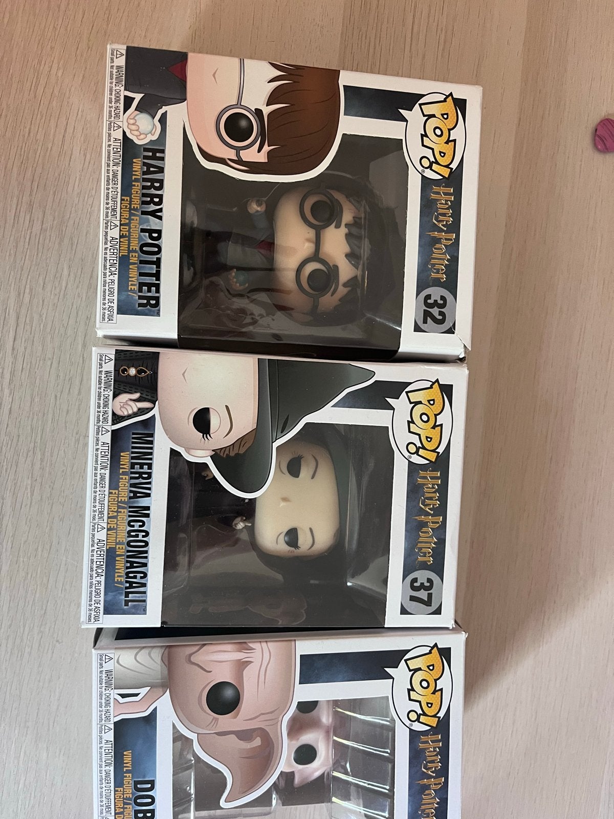 Funko Pop Harry Potter en Minerva McGonagall en dobby, Ophalen of Verzenden, Zo goed als nieuw