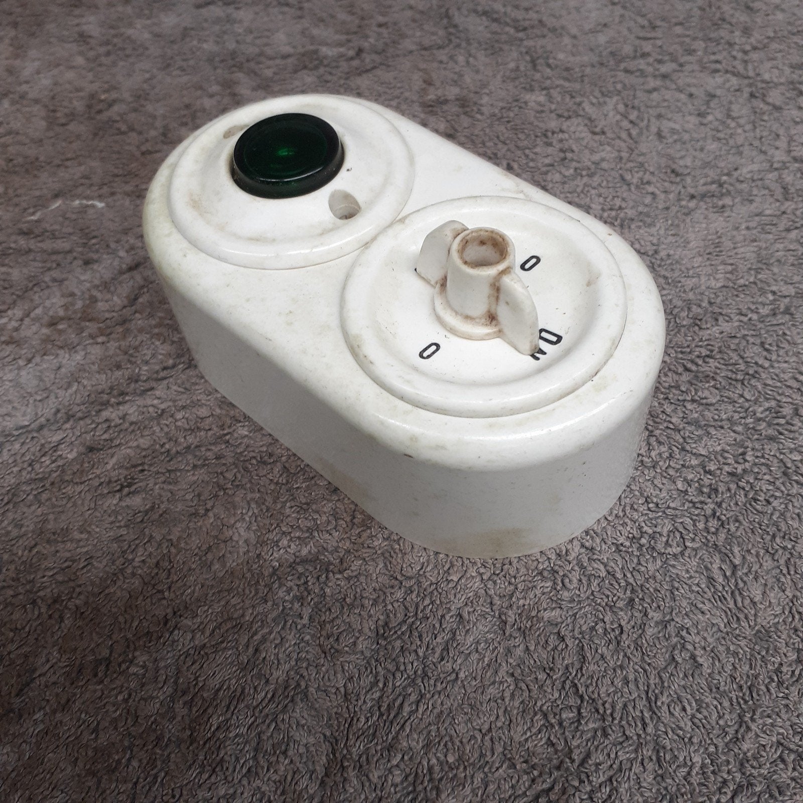 Vintage Schakelaar met Verklikkerlampje - Werkt Perfect, Doe-het-zelf en Verbouw, Ophalen, Gebruikt