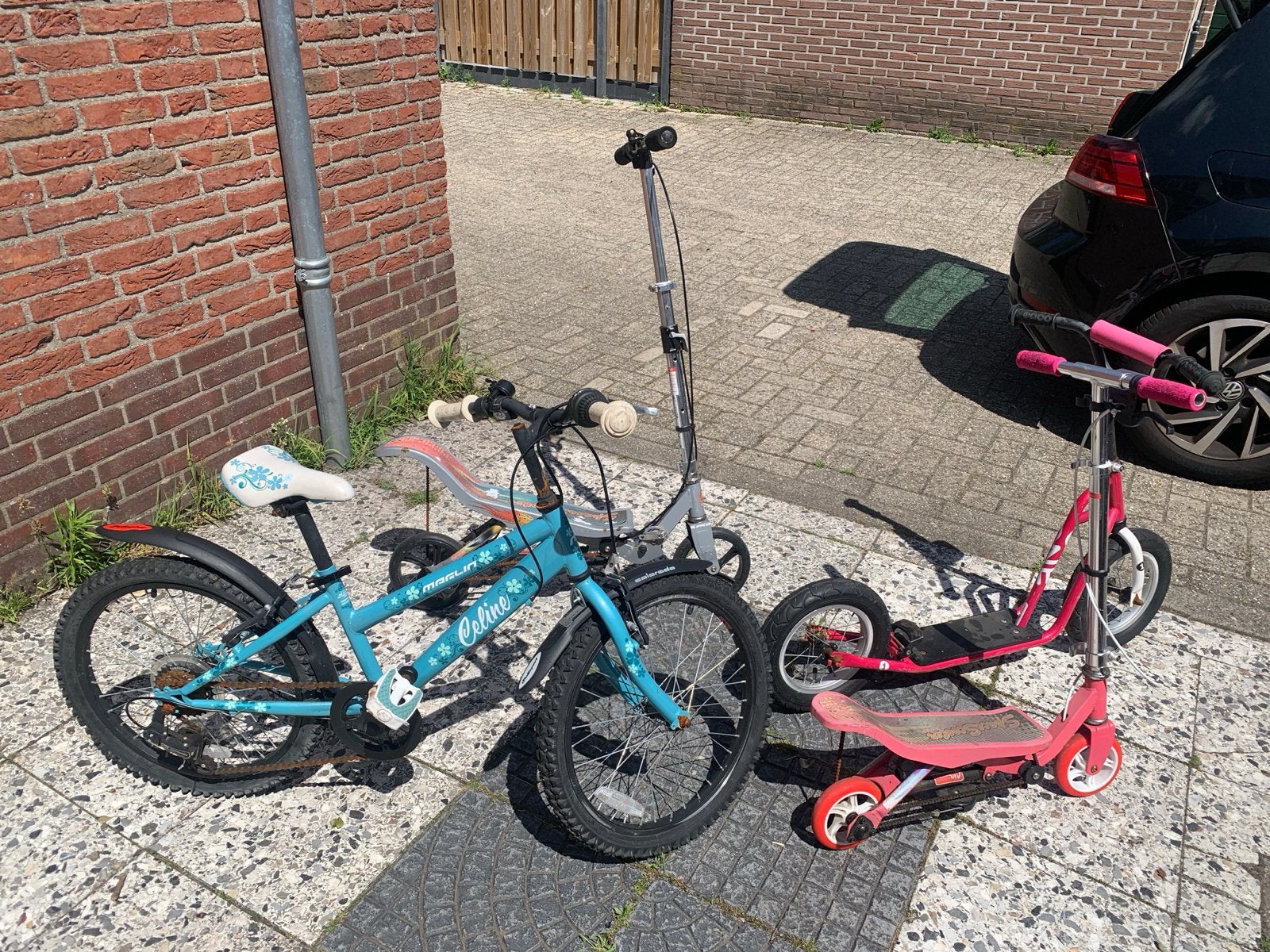 4 stuks: Fiets en Steps - Gebruikt maar functioneel, Fietsen en Brommers, Steps, Ophalen, Gebruikt, Gewone step