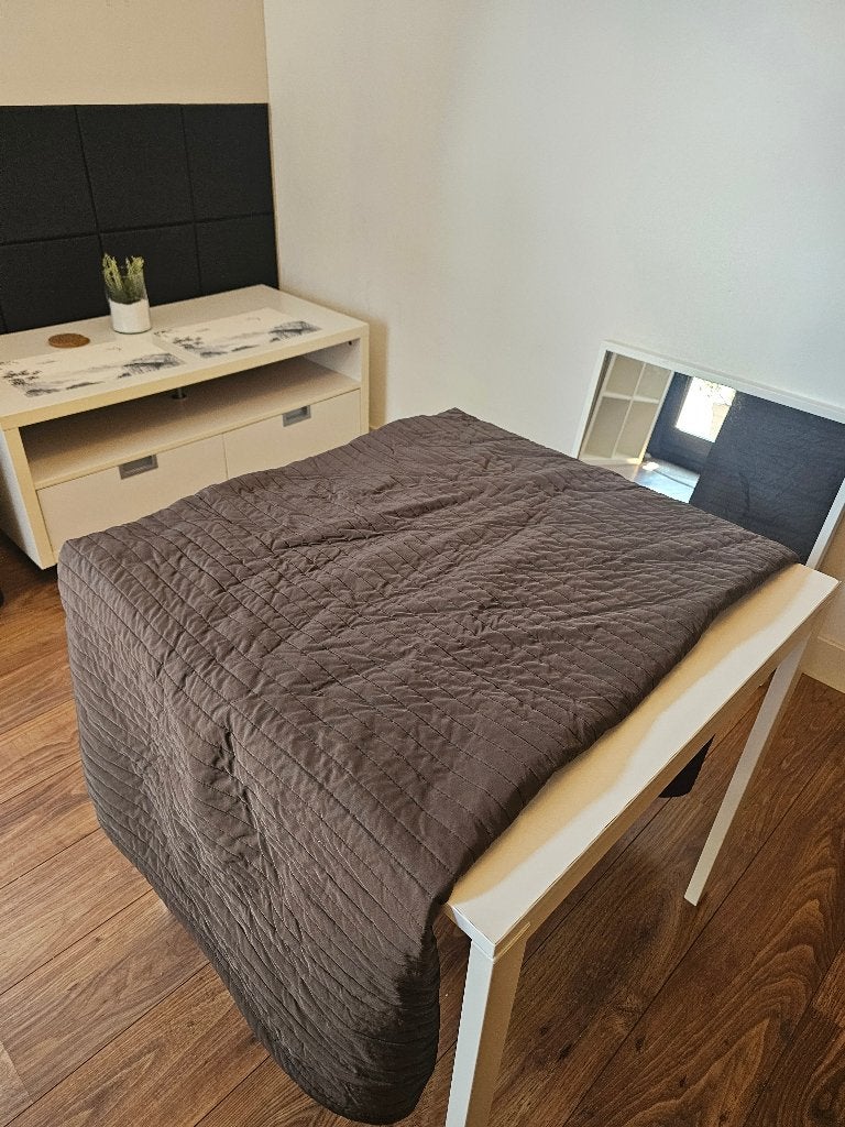 Grote IKEA bedsprei bruin – 230  250 cm, Huis en Inrichting, Slaapkamer | Beddengoed, Ophalen, Bruin, Overige typen, Tweepersoons