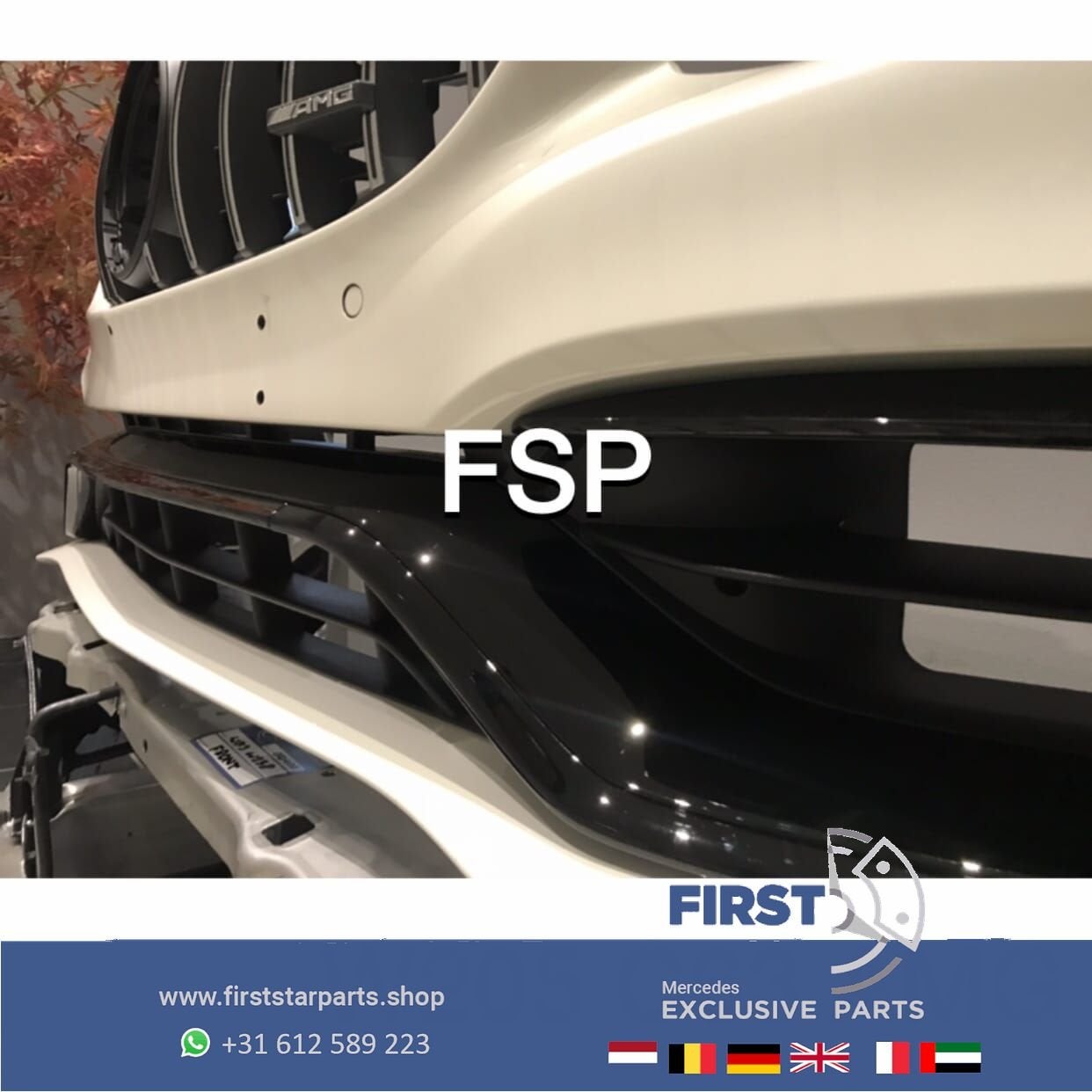 W205 S205 FACELIFT C63 AMG VOORBUMPER WIT COMPLEET Mercedes, Auto-onderdelen, Gebruikt, -, Voor, Ophalen of Verzenden