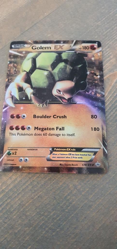 Pokémon Kaart Golem EX 179/XY-P - Zeldzaam, Ophalen of Verzenden, Zo goed als nieuw, Losse kaart
