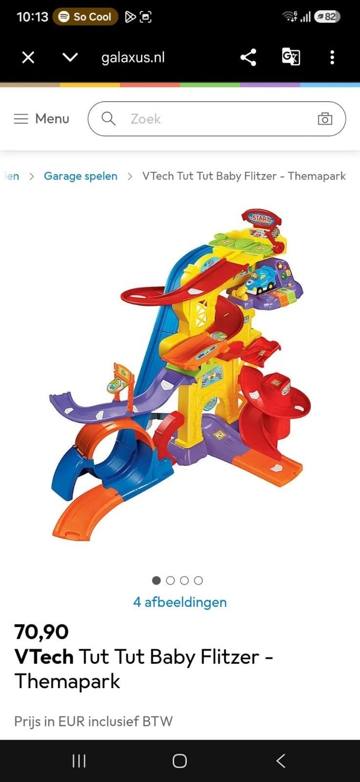 Grote VTech Toet Toet Auto's collectie, Ophalen