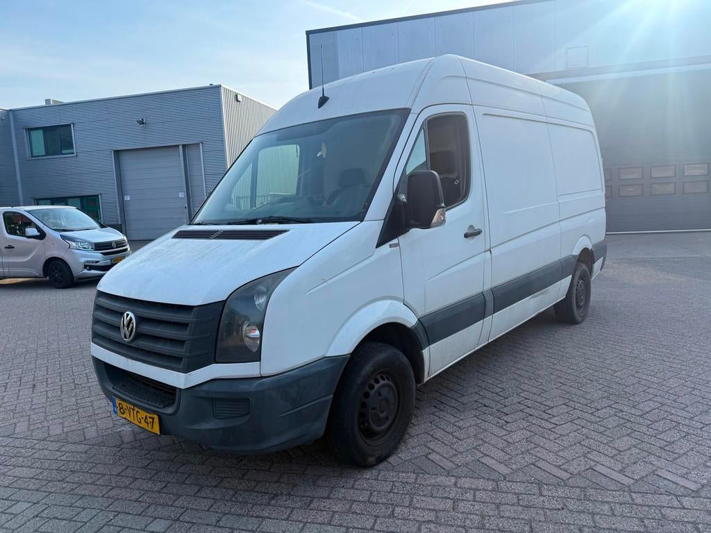Volkswagen Crafter 35 2.0 TDI L2H2 DC, Auto's, Bestelauto's, Euro 5, Gebruikt, Zwart, 4 cilinders