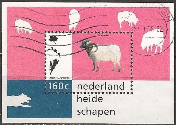 Drents Heideschaap blok No.1713 O.  ADV. no.54 H., Verzenden, Na 1940, Gestempeld