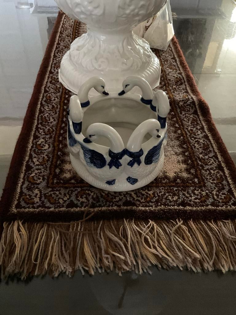 Blauw wit vaasje met eenden, Ophalen of Verzenden