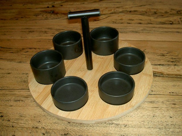 Draaiplateau 6 schaaltjes,Tapas/Snack Set.NIEUW., Ophalen, Nieuw