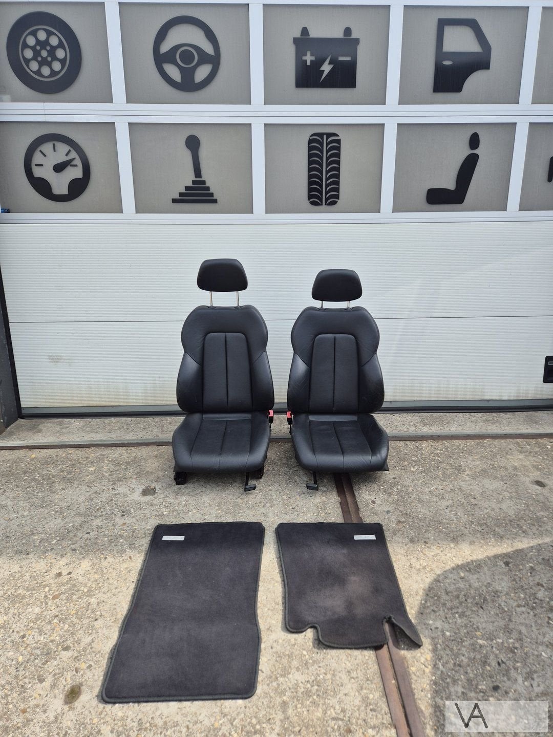 Interieur zwart leer voorstoelen van Mercedes SLK R170 96-03, Auto-onderdelen, Interieur en Bekleding, Gebruikt, -, Ophalen of Verzenden