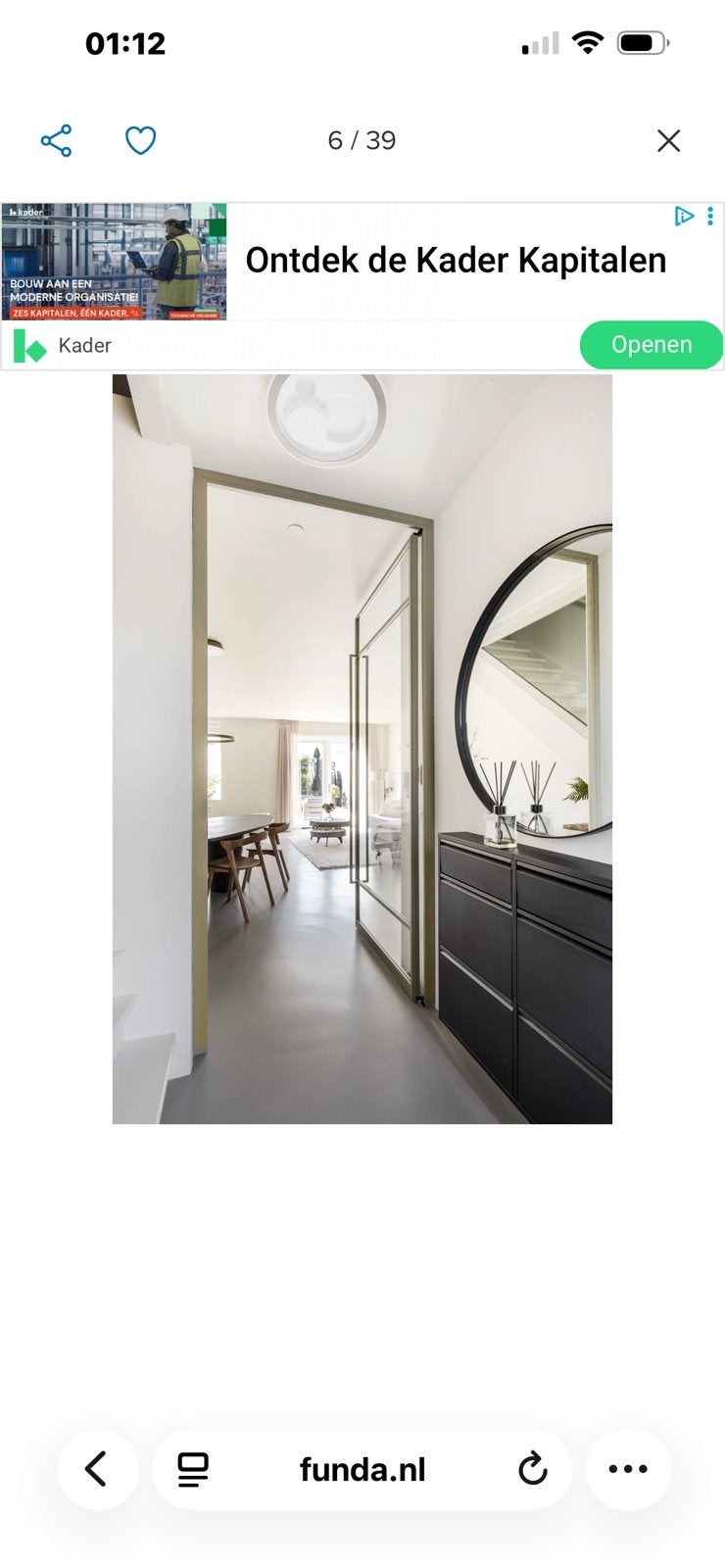 Spinders design schoenen kast en spiegel, Huis en Inrichting, Woonaccessoires | Spiegels, 100 tot 150 cm, Ophalen of Verzenden