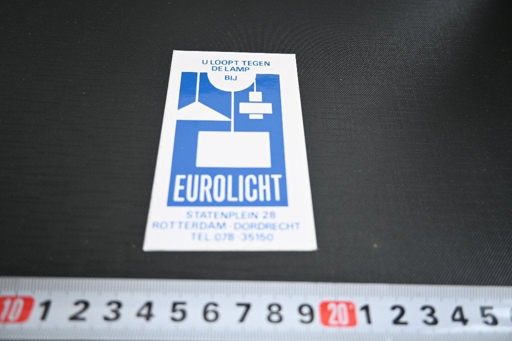 sticker Rotterdam Dordrecht EUROLICHT u loopt tegen de lamp, Ophalen, Zo goed als nieuw