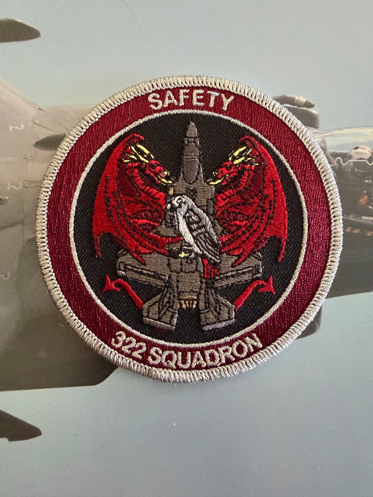 322 Squadron Safety Patch Rnlaf, Verzamelen, Ophalen of Verzenden, Luchtmacht, Nederland, Embleem of Badge