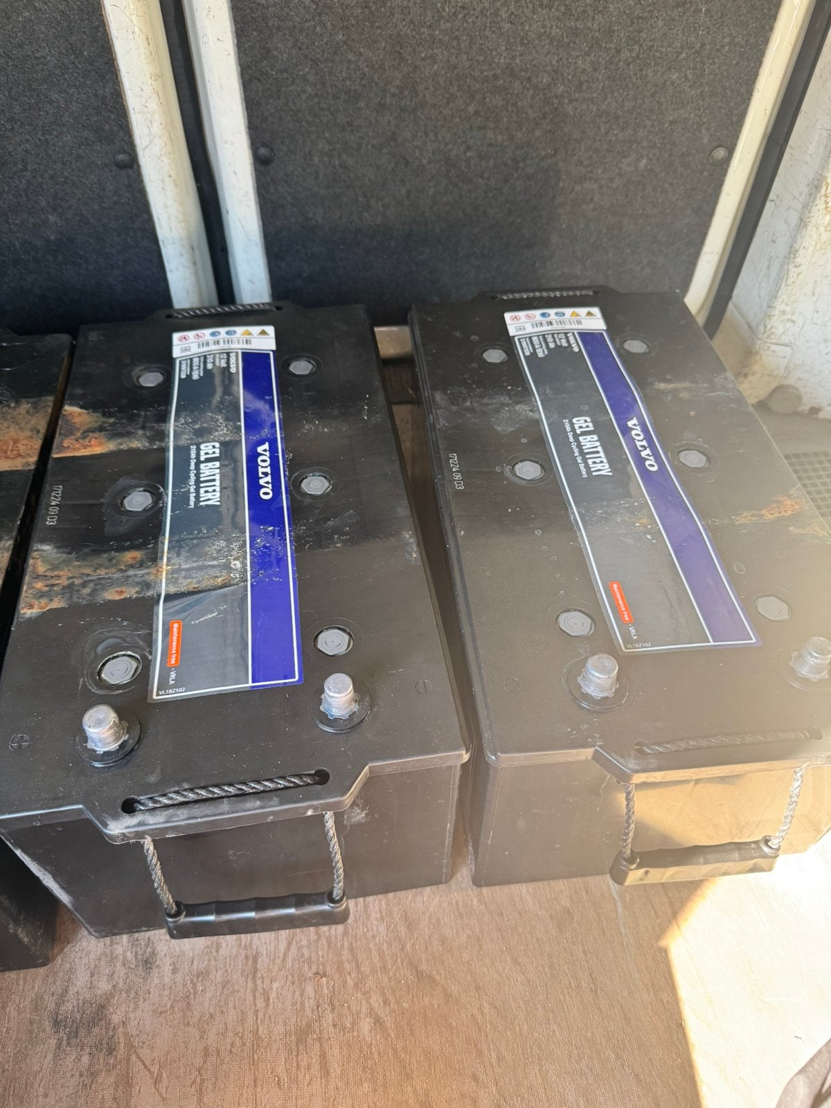 Volvo 12V 210Ah GEL accu's Deep Cycle boot, camper, caravan, Ophalen, Gebruikt