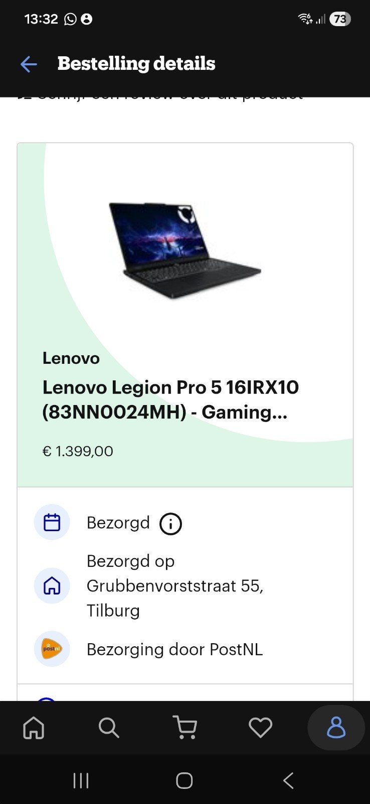 Lenovo Legion Pro 5 16IRX10 Gaming Laptop, Ophalen of Verzenden, Zo goed als nieuw, Gaming, Lenovo