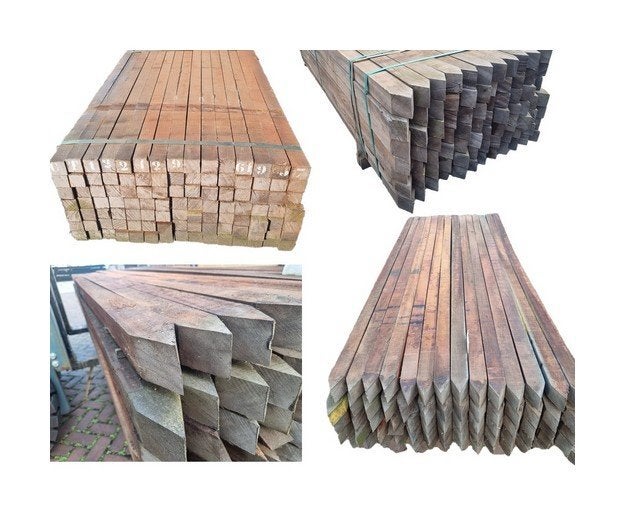 Hardhouten palen 5x5 / 6x6 / 7x7 / 8x8