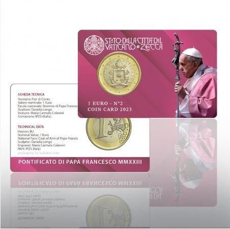 Coincard 1 euro Vaticaan 2023, Postzegels en Munten, Munten | Europa | Euromunten, Ophalen of Verzenden, Vaticaanstad, 1 euro