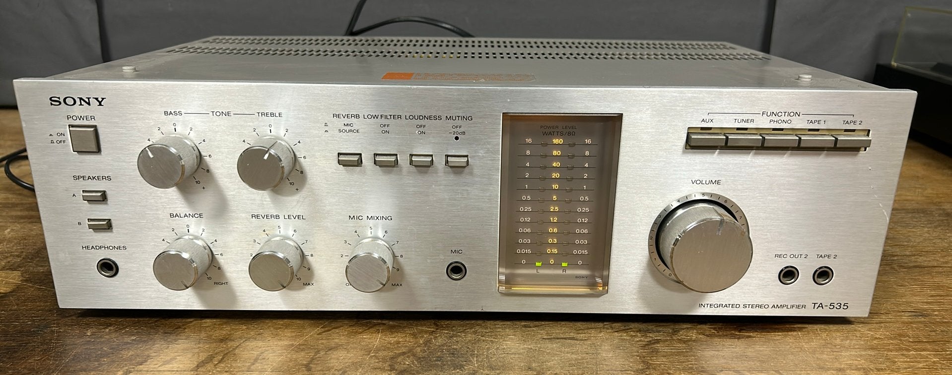 Sony TA-535 stereo versterker., Gebruikt, Ophalen of Verzenden, Sony, Minder dan 60 watt