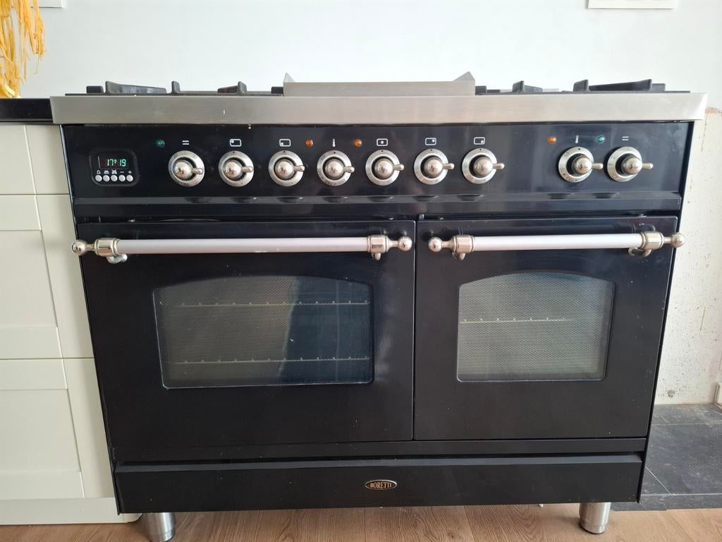 Boretti gasfornuis met dubbele oven & ATAG afzuigkap, Ophalen, Gebruikt, 60 cm of meer, Gas