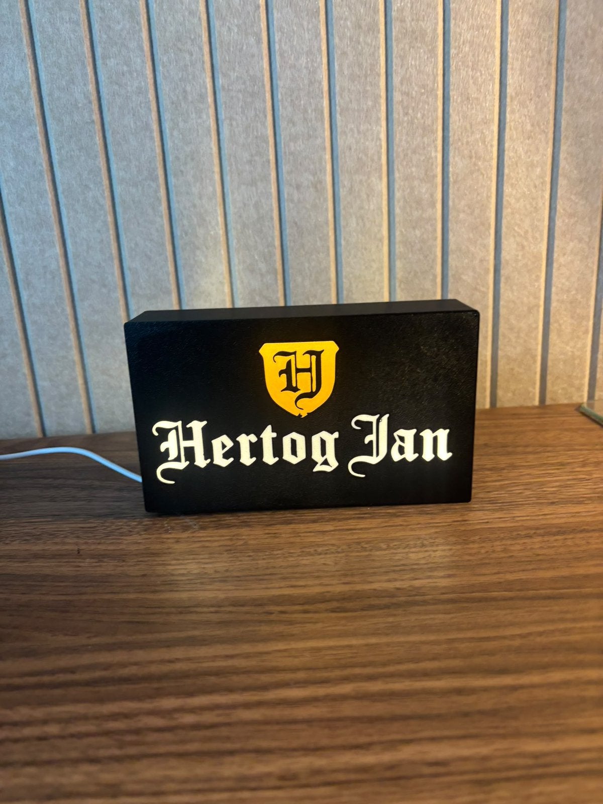 Lamp hertog jan 3d print, Ophalen of Verzenden, Zo goed als nieuw, Lichtbak of (neon) lamp