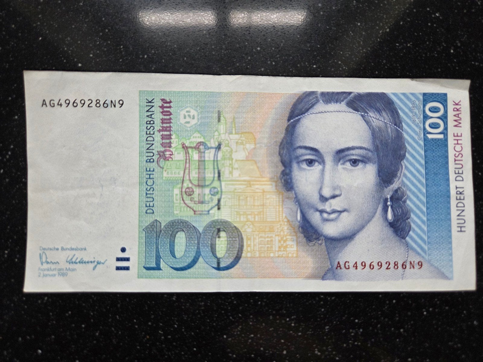 Duitsland 100 Mark biljet - Clara Schumann (1989), Ophalen of Verzenden, Duitsland, Los biljet