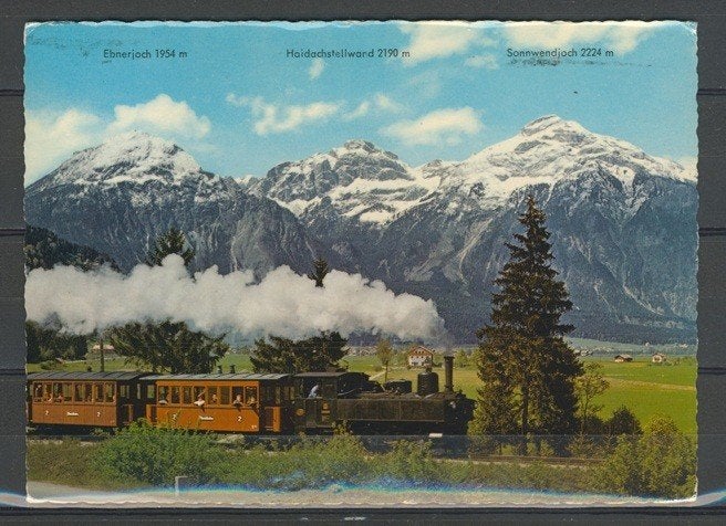 Locomotief Lok No 3 Tirol  Foto-Ansichtkaart Trein t-199 jdu, Verzamelen, Ophalen of Verzenden, Zo goed als nieuw, Trein, Kaart of Prent
