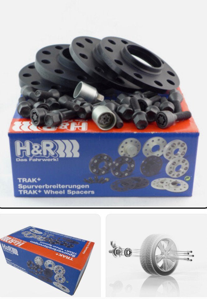 H&R spacers spoorverbreders 24/30 5 x112 66,5 zwart met slot, Ophalen of Verzenden, Gebruikt, Mini