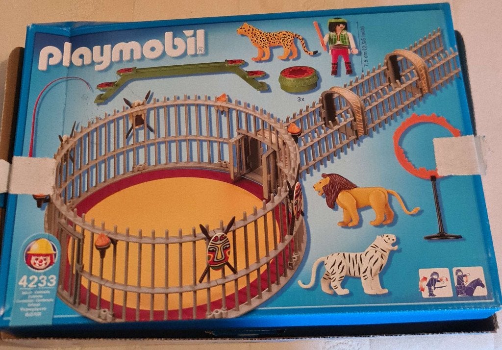 Playmobil Circus Leeuwenkooi 4233 - Compleet met doos, Gebruikt, Complete set, Overige typen, Ophalen of Verzenden