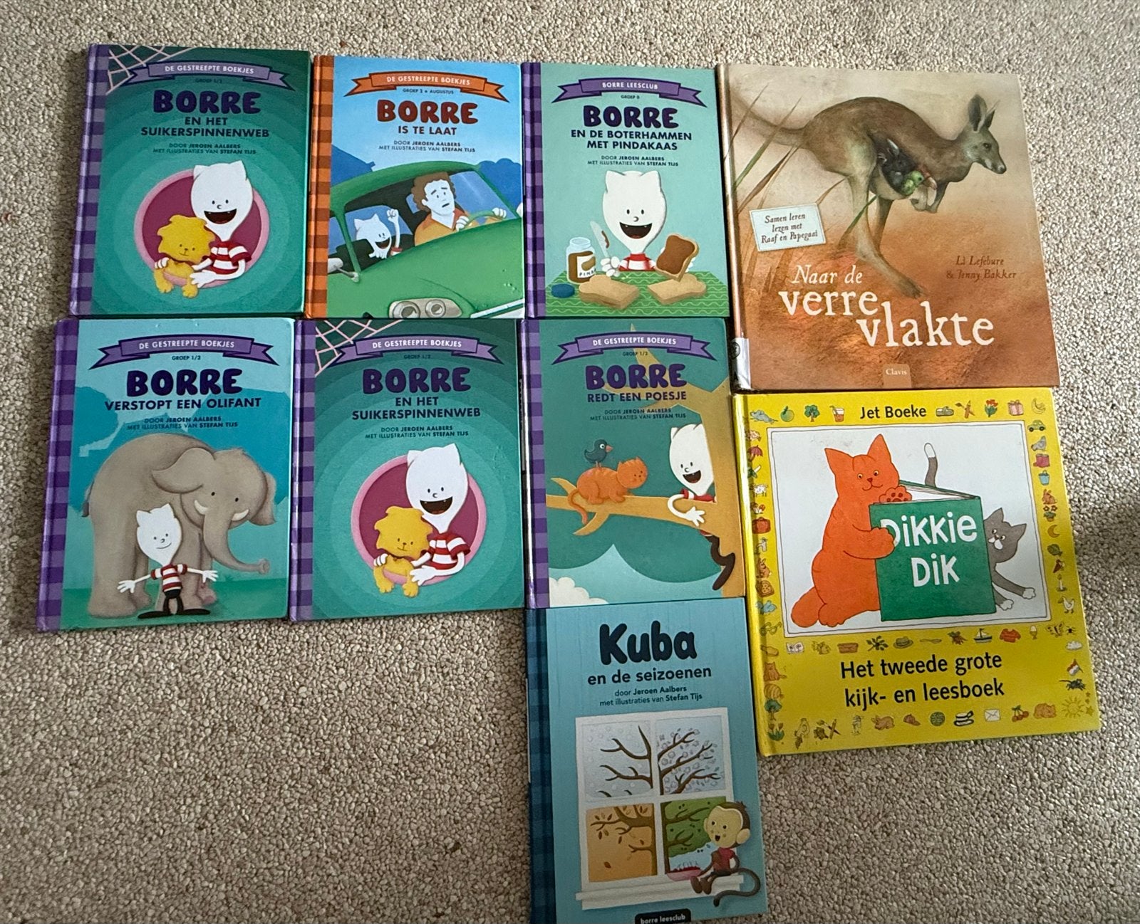 Grote collectie kinderboeken: Borre, Dikkie Dik, Kuba en mee, Ophalen of Verzenden, Gelezen, Fictie algemeen