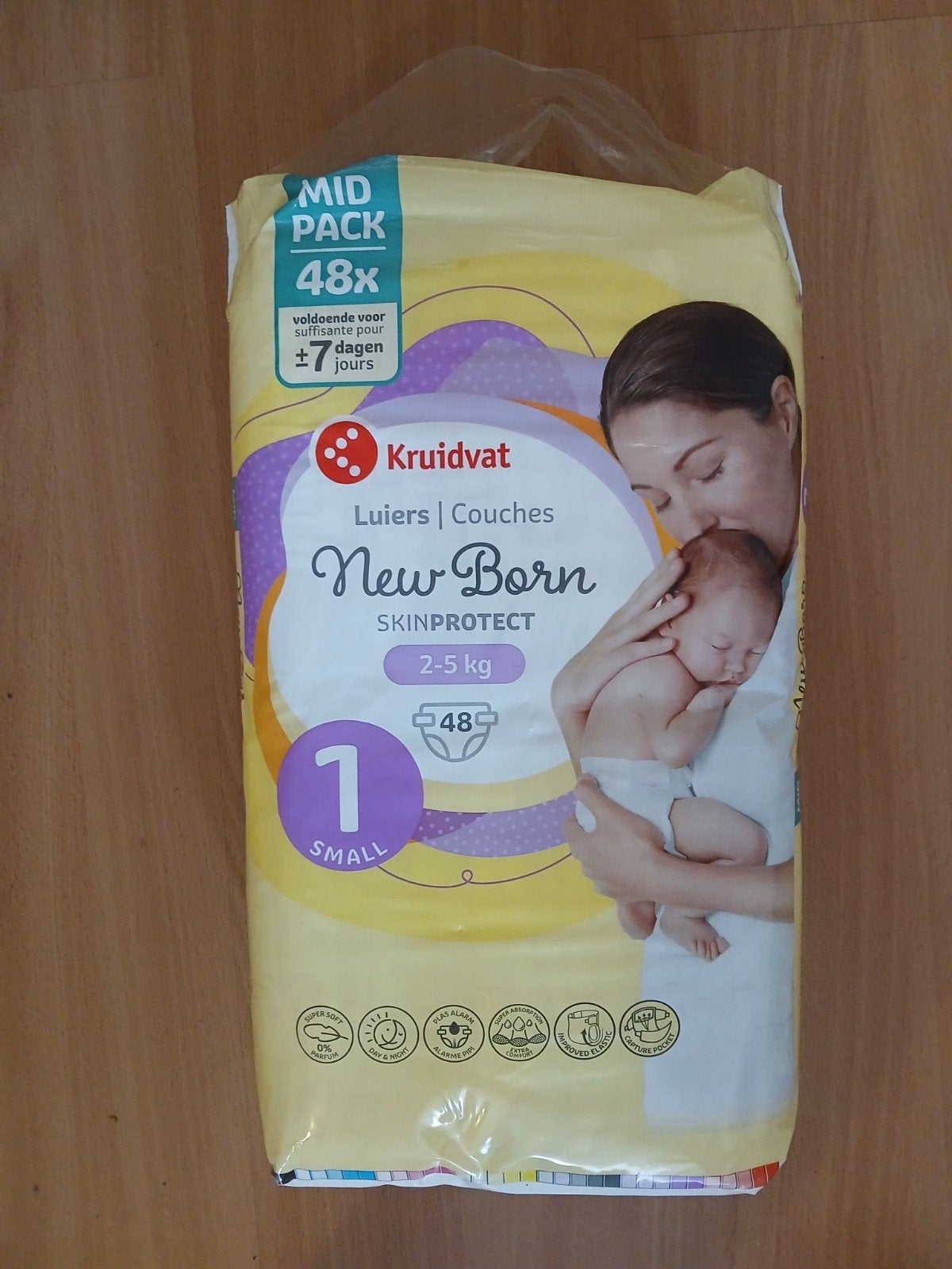 Kruidvat New Born Luiers Maat 1 (2-5 kg) - 48 stuks, Ophalen of Verzenden, Nieuw