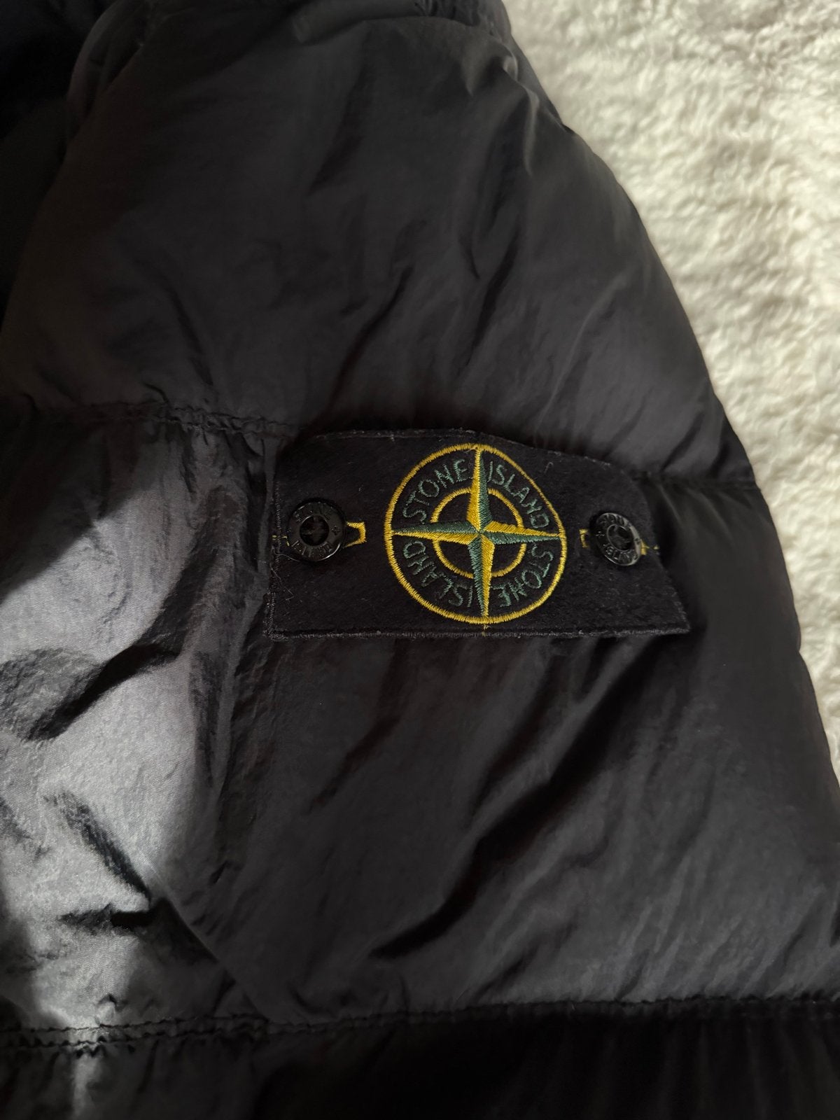 Stone Island Garment Dyed Crinkle Reps R-NY Down Jas, Ophalen of Verzenden, Zo goed als nieuw, Maat 48/50 (M), Zwart