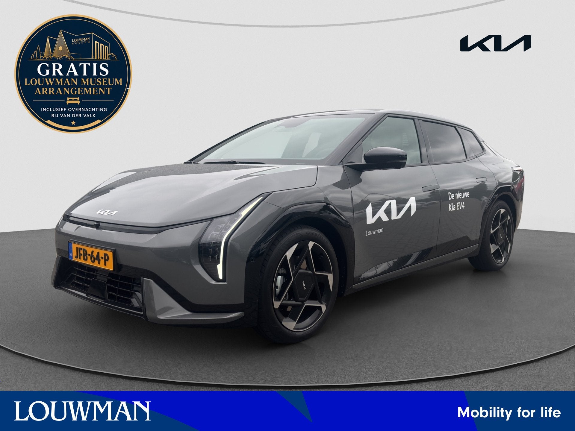 Kia EV4 Fastback GT-PlusLine 81.4 kWh | DEMO | Beschikbaar i, Auto's, Zwart, 612 km, Adaptive Cruise Control, Kia Top Selectie