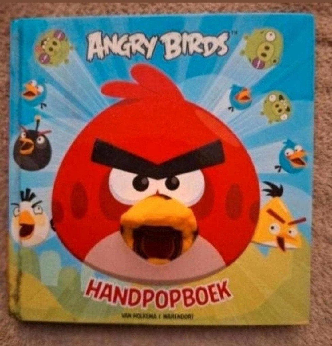 Angry Birds Handpopboek - Zo goed als nieuw, Ophalen of Verzenden, Zo goed als nieuw, Uitklap-, Voel- of Ontdekboek, 2 tot 3 jaar