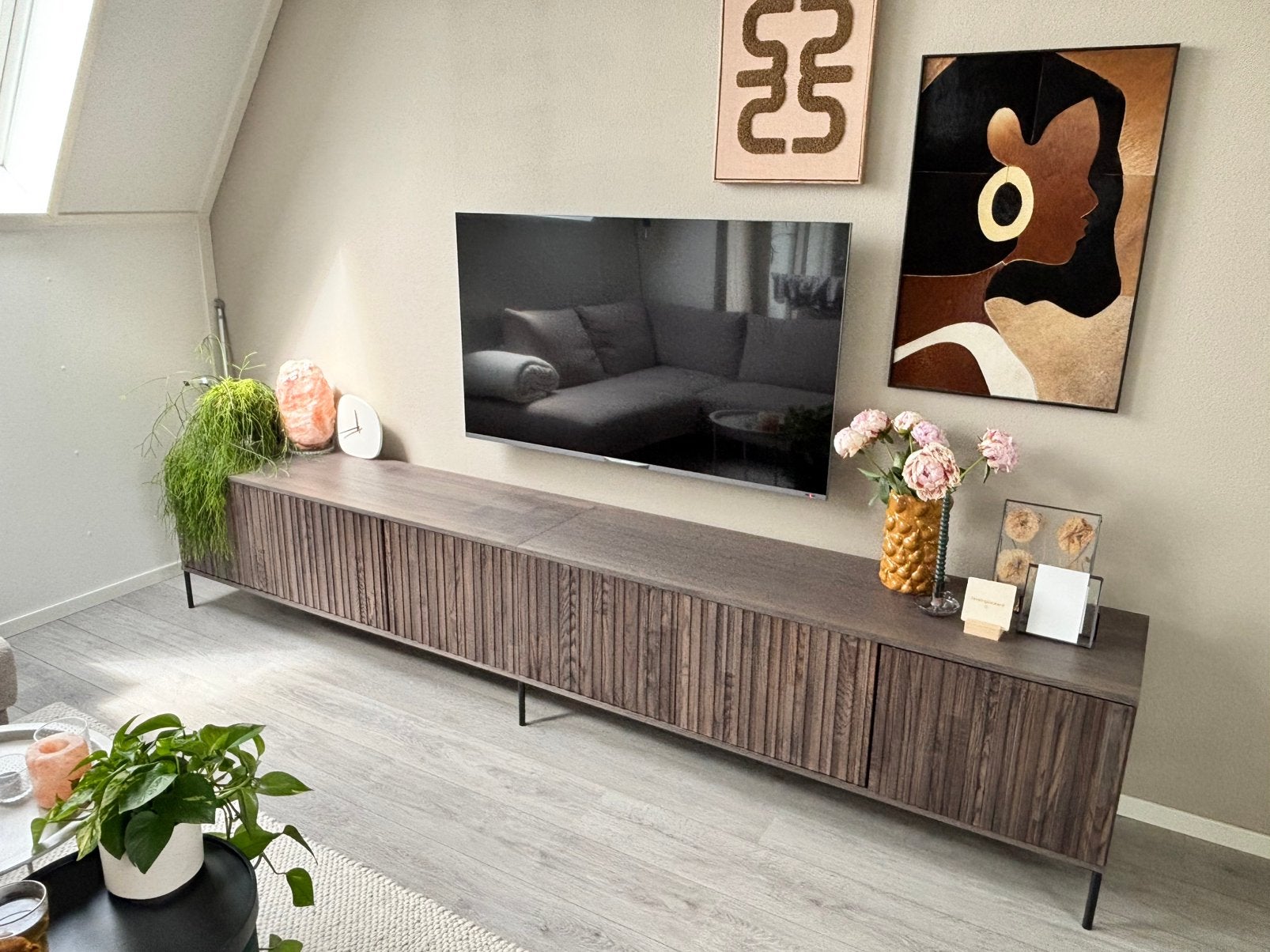 Tv meubel -Woood, Huis en Inrichting, Kasten | Televisiemeubels, Ophalen, Zo goed als nieuw, 25 tot 50 cm, Minder dan 100 cm