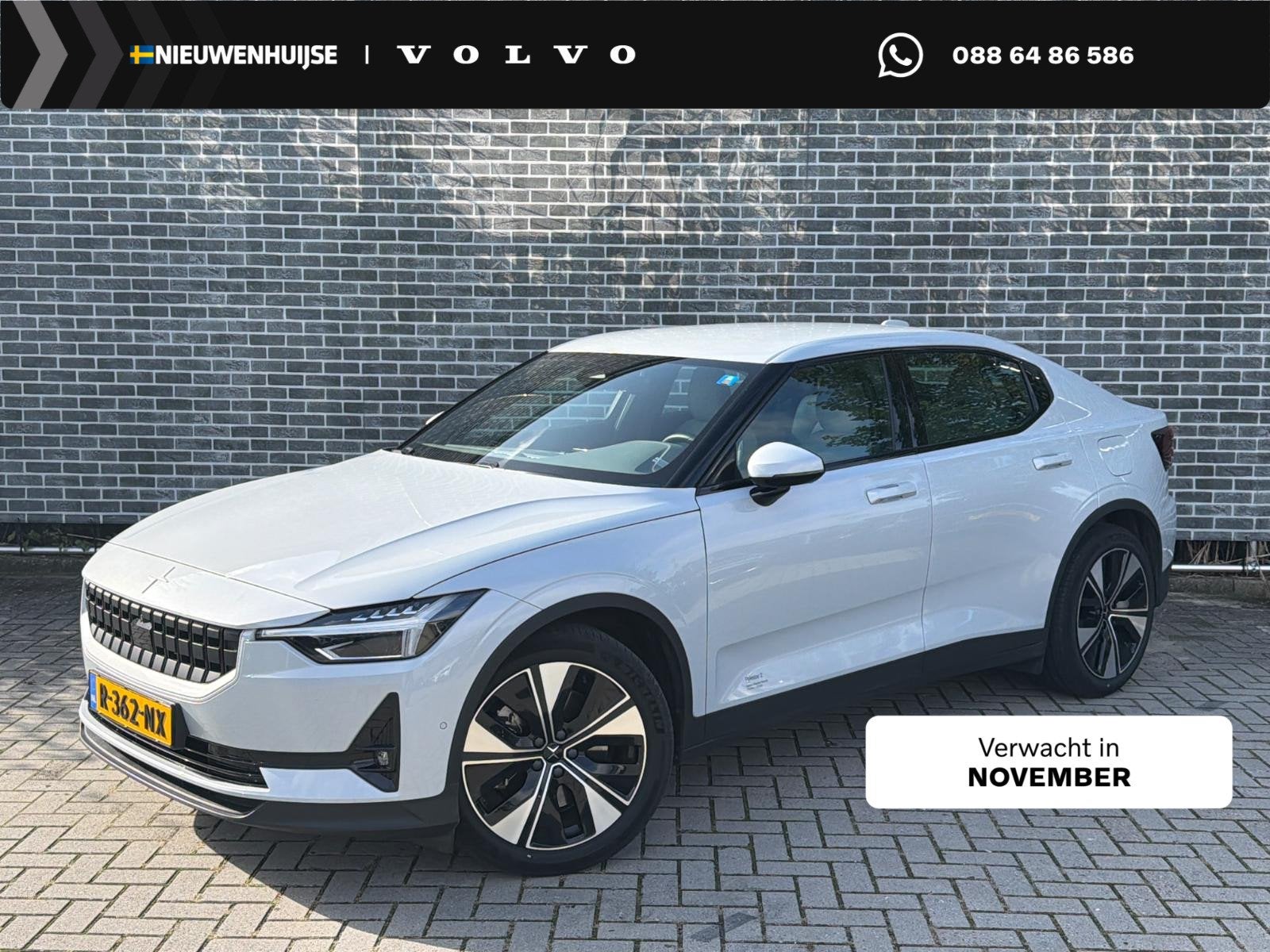 Polestar 2 Long Range Single Motor 78 kWh | 360 Graden Camer, Auto's, Stof, Gebruikt, 1969 kg, 551 km