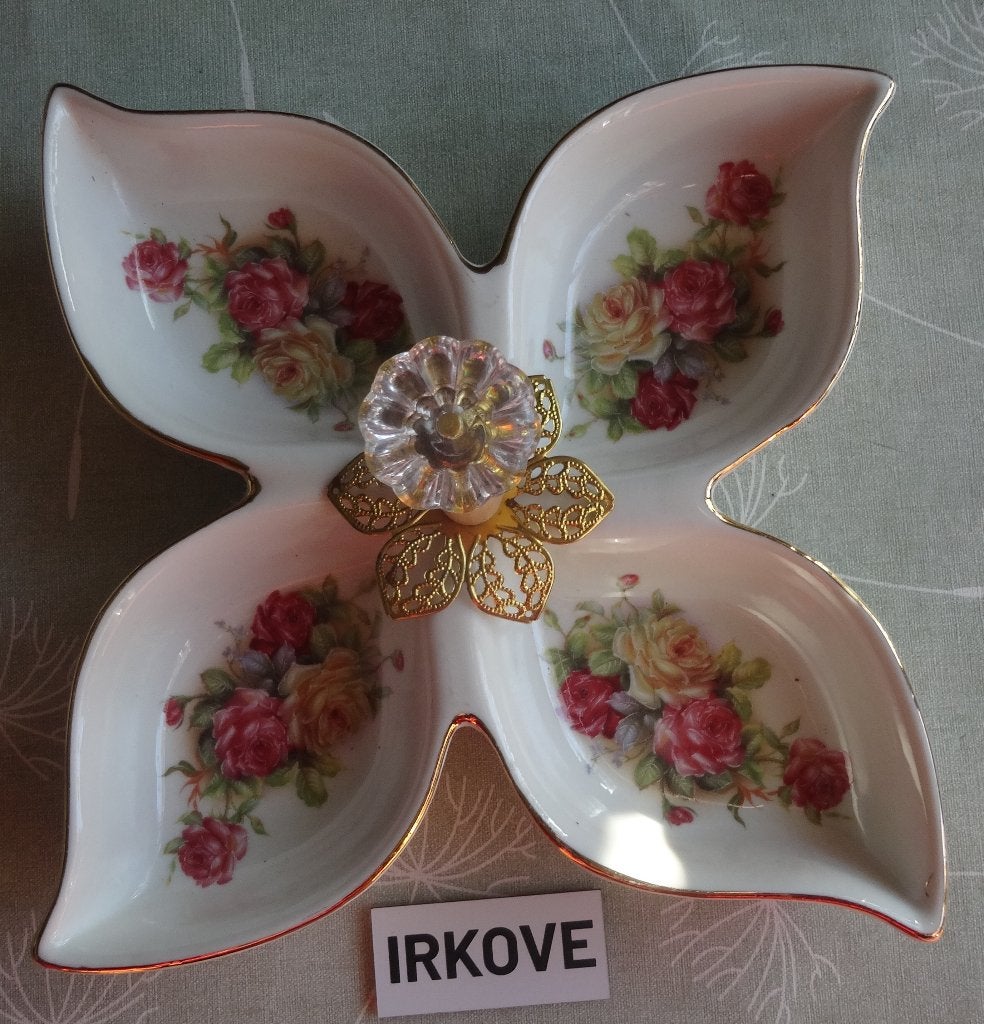 NOOTJES SCHAAL VINTAGE * Met Rozen *, Verzenden