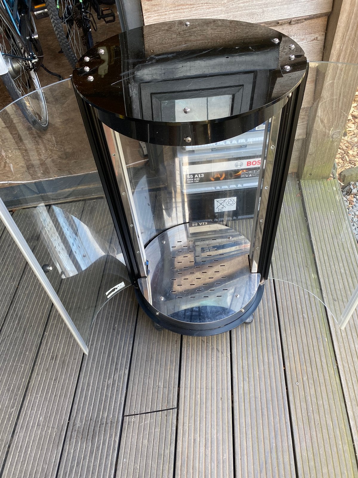 Sayl ronde warmhoud vitrine horeca acryl glas winkel markt, Ophalen, 50 tot 100 cm, Minder dan 100 cm, 25 tot 50 cm