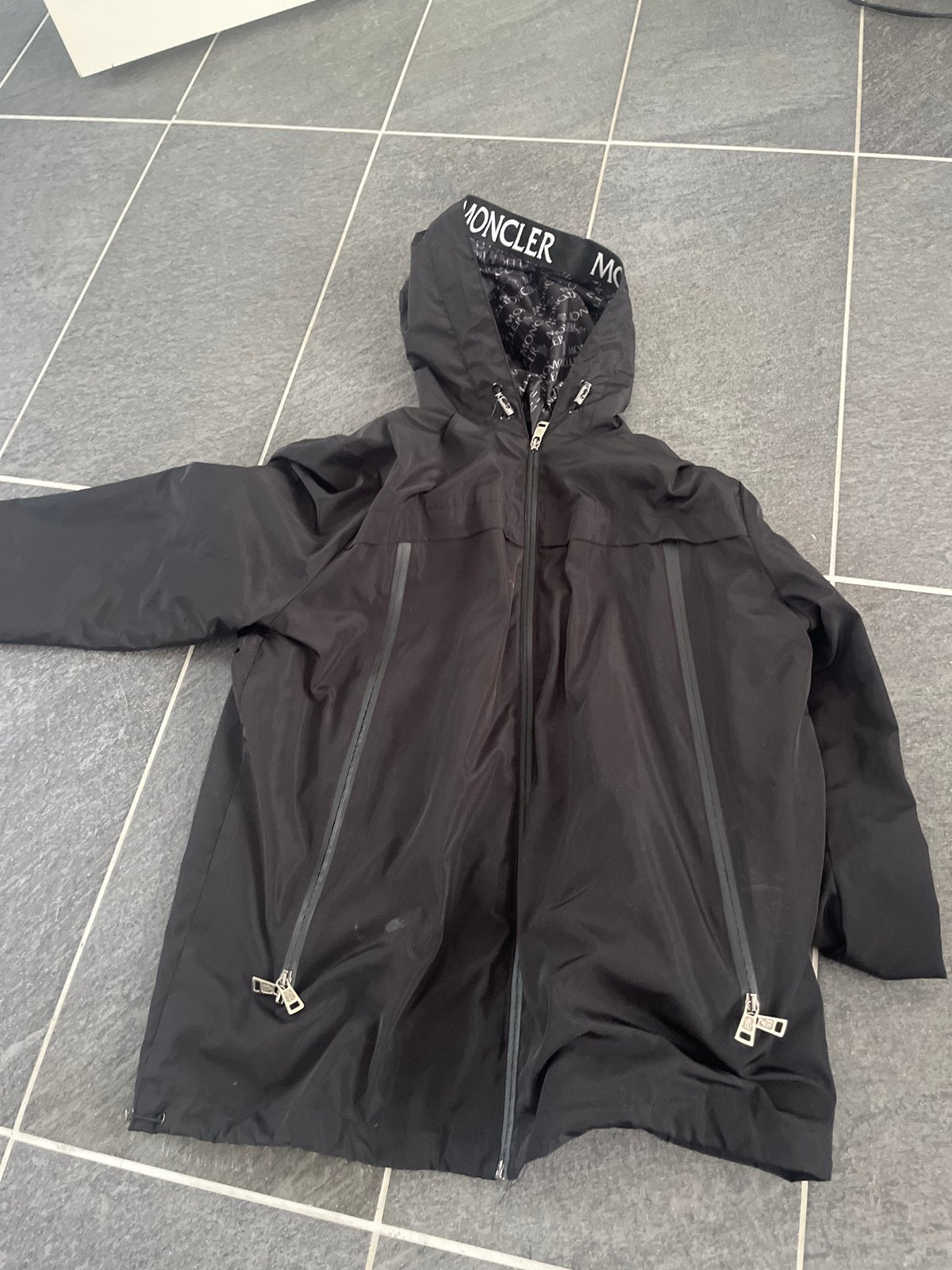 Moncler Jas, Kleding | Heren, Jassen | Zomer, Ophalen of Verzenden, Zo goed als nieuw, Zwart