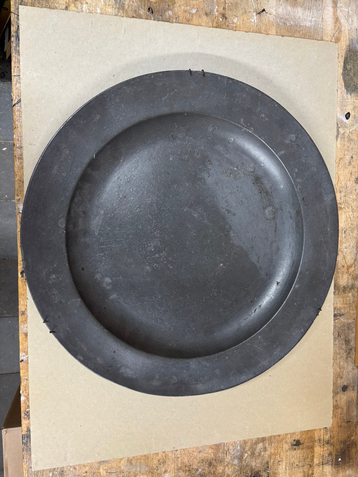 Antiek schaal wandbord tin, Antiek en Kunst, Ophalen of Verzenden