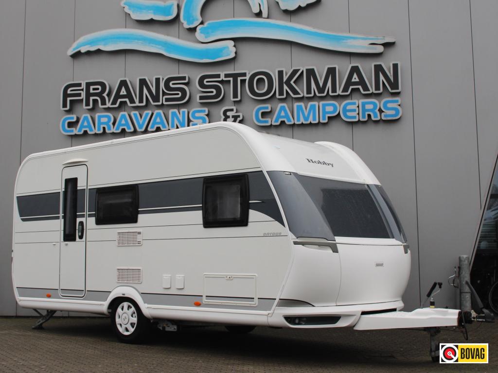 Hobby On Tour 470 KMF Stapelbed Mover Voortent Hordeur, Hobby, Bedrijf, Treinzit, 4 tot 5 meter