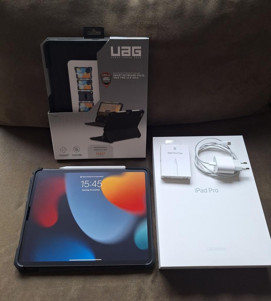 Ipad Pro 12,9 inch (3e gen) 256 gb + Apple pencil + hoes, Computers en Software, Apple iPads, Ophalen, 13 inch of meer, Zo goed als nieuw