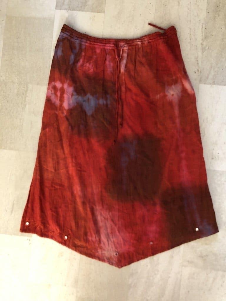V) bb43 krakatau rood/oranje rok hippie free size xl/xxl, Verzenden, Maat 46/48 (XL) of groter, Zo goed als nieuw, Krakatau