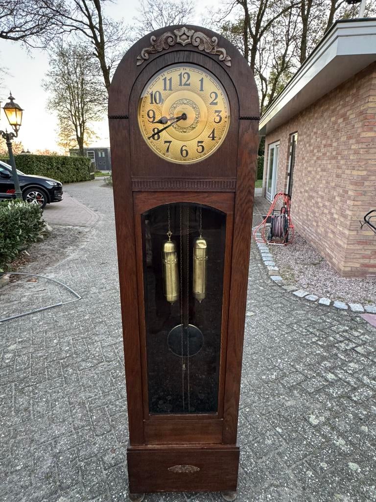 Antieke staande klok (Mauthe) – werkend – mooie staat, Ophalen