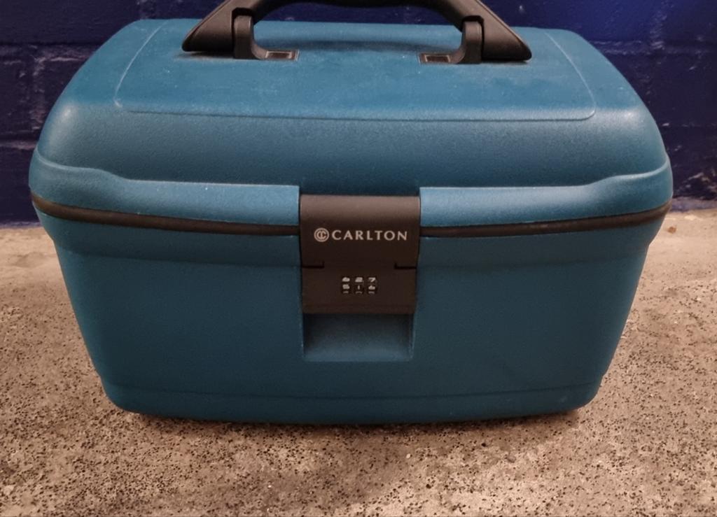 Groene Carlson beautycase, Sieraden, Tassen en Uiterlijk, Beautycases, Ophalen, Zo goed als nieuw, Groen