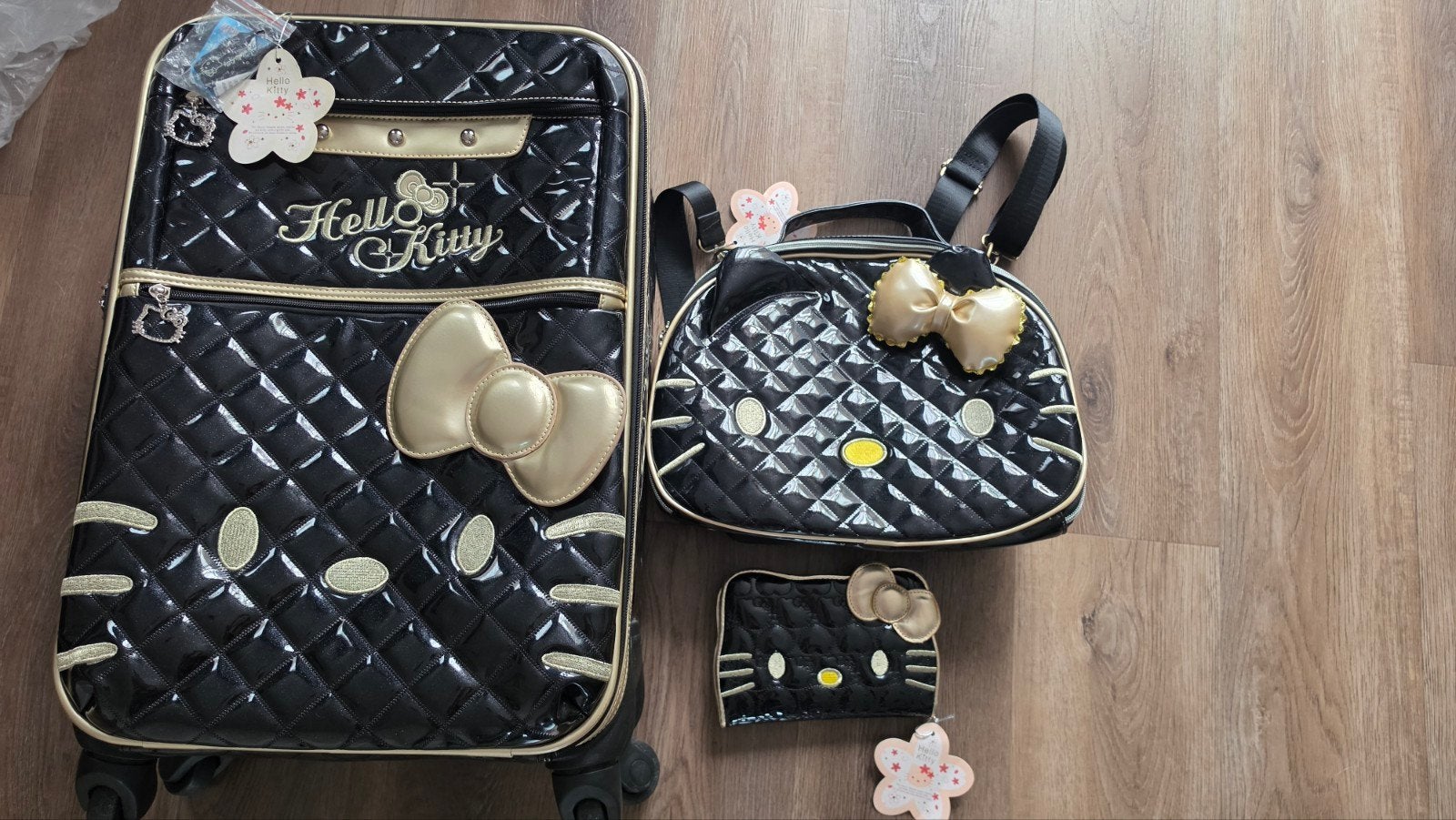 Hello Kitty reisset *Nieuw*, 40 tot 60 cm, Zwart, Nieuw, Ophalen of Verzenden